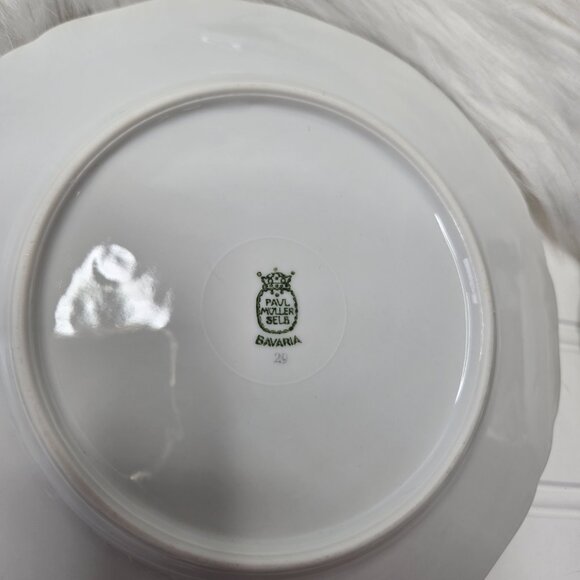 VTG (4) Paul Muller Selb "The Minto" #1328 Bavaria Germany 7-5/8" Salad Plates F - Picture 5 of 6